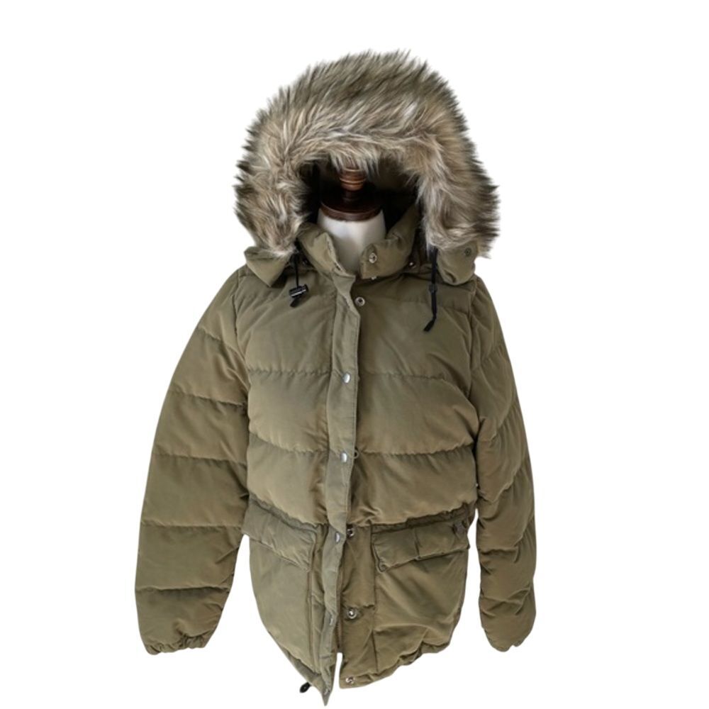 Ralph Lauren Denim Supply Jacket Parka Coat Down Puffer Women Med Hood Vtg
